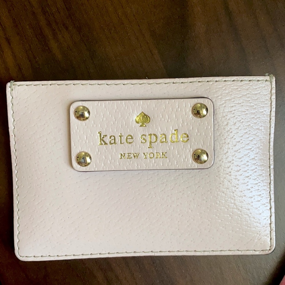Kate spade card holder in blush pink